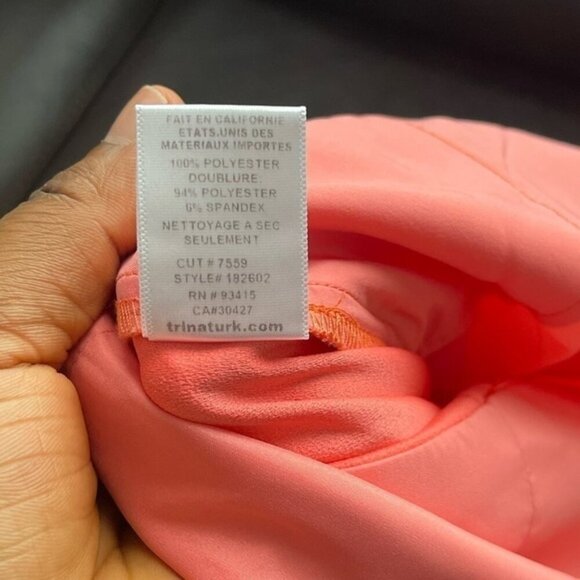 Trina Turk Women’s Coral Crepe Josephine Cold-Shoulder Ruffle Jumpsuit. … - Picture 12 of 14